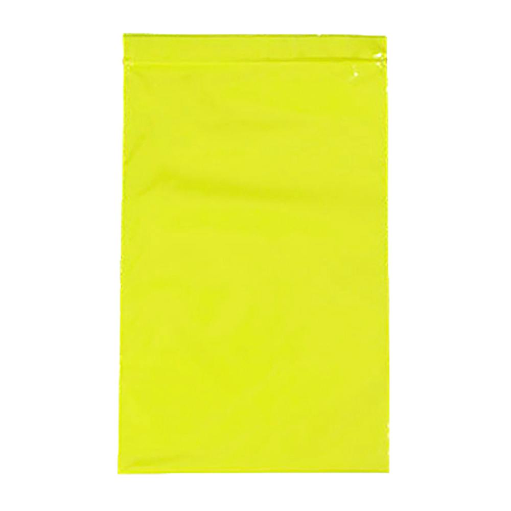 9" W x 12" L x 2 mil Thick Yellow Reclosable Polyethylene Zipper Bags - Case of 1000