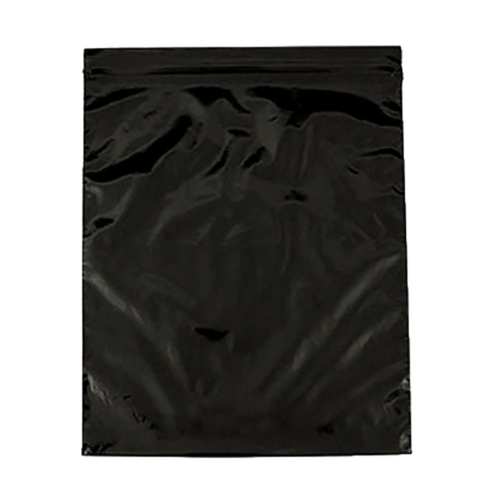 6" W x 9" L x 2 mil Thick Black Reclosable Polyethylene Zipper Bags - Case of 1000