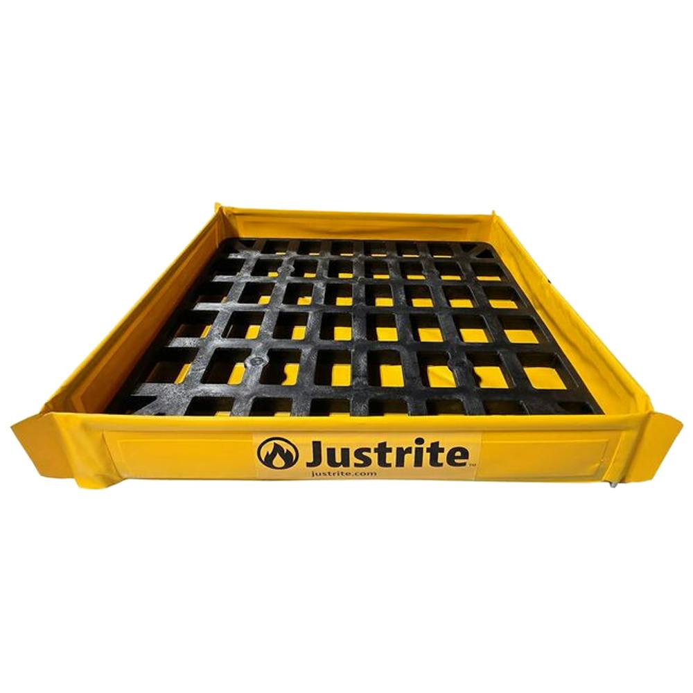 9 Gallon PVC Folding Utility & Spill Tray with Elevated Grate