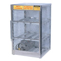 20 lb. to 33 lb. Horizontal 6 Cylinder Capacity Justrite® LPG Locker with 2 Removable Shelves & 1 Manual-Close Door
