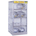 20 lb. to 33 lb. Horizontal 8 Cylinder Capacity Justrite® LPG Locker with 3 Removable Shelves & 1 Manual-Close Door