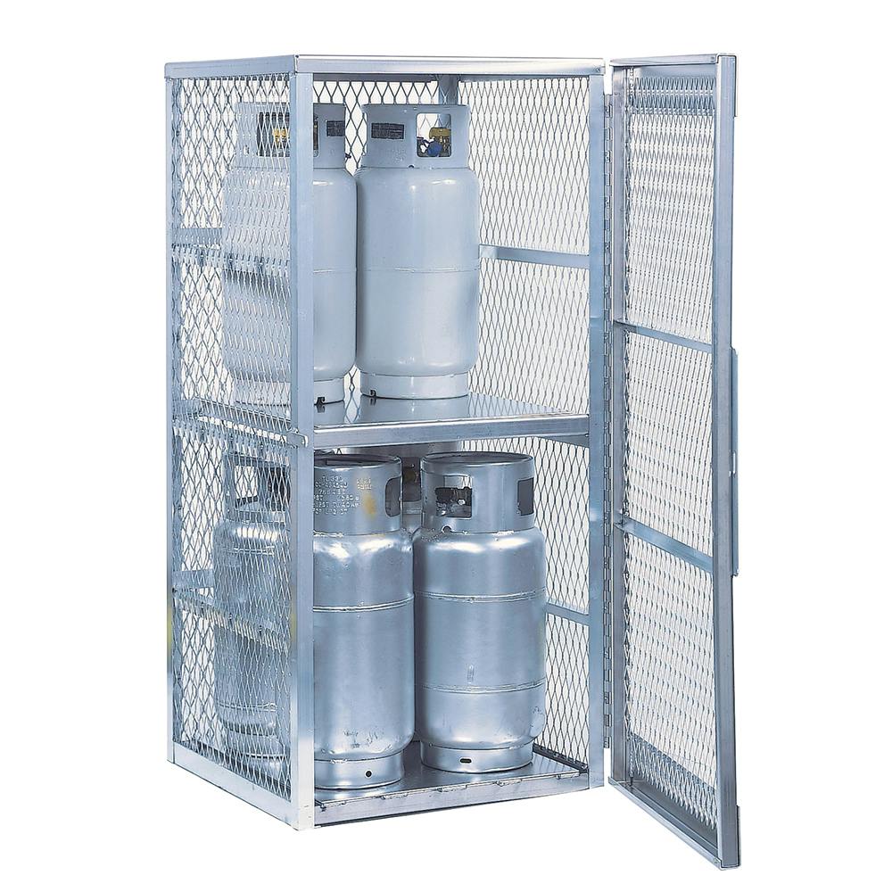 20 lb. to 33 lb. Vertical 8 Cylinder Capacity Justrite® LPG Locker with 1 Manual-Close Door