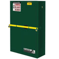 45 Gallon Green Justrite® Sure-Grip® EX High Security Safety Cabinet with 2 Adjustable Shelves & 2 Manual-Close Doors