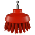 3.5" Dia. Red Polypropylene Vikan® HyDrive Round Brush with Extra Stiff Polyester Bristles