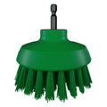 3.5" Dia. Green Polypropylene Vikan® HyDrive Round Brush with Extra Stiff Polyester Bristles