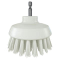 3.5" Dia. White Polypropylene Vikan® HyDrive Round Brush with Extra Stiff Polyester Bristles