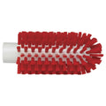 2.5" Dia. Red Polypropylene Vikan® Threaded Pipe Brush Head with Stiff Polyester Bristles (Handle Sold Separately)