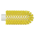 2.5" Dia. Yellow Polypropylene Vikan® Threaded Pipe Brush Head with Stiff Polyester Bristles (Handle Sold Separately)