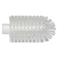 3" Dia. White Polypropylene Vikan® Threaded Pipe Brush Head with Medium Polyester Bristles (Handle Sold Separately)