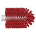 4.1" Dia. Red Polypropylene Vikan® Threaded Pipe Brush Head with Medium Polyester Bristles (Handle Sold Separately)