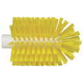 4.1" Dia. Yellow Polypropylene Vikan® Threaded Pipe Brush Head with Medium Polyester Bristles (Handle Sold Separately)