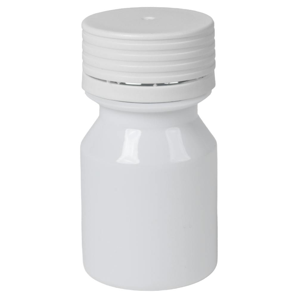30mL White PET Energy Shot Bottle with White Spiral™ Tamper-Evident Cap