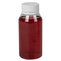 100mL Mini Clear PET Energy Shot Bottle with White Spiral™ Tamper-Evident Cap