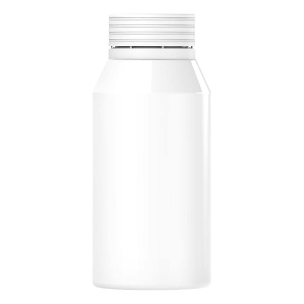 100mL Mini White PET Energy Shot Bottle with White Spiral™ Tamper-Evident Cap
