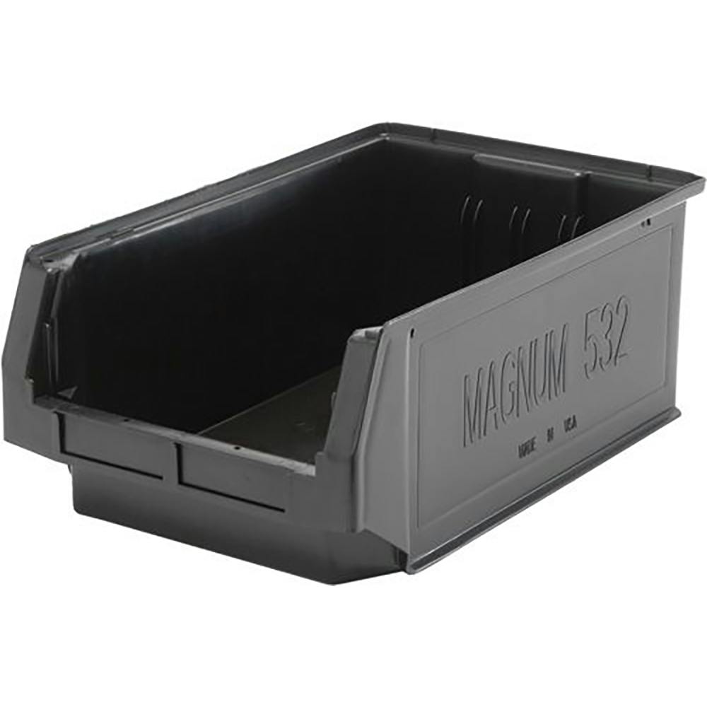 Quantum® Black Magnum PCR PP Bin 20" L x 12" W X 8" Hgt.-Case of 6