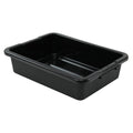 Quantum® 6.5 Gallon Black Polypropylene Ribbed Bottom Tote 20" L x 15" W x 5" Hgt.