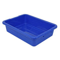 Quantum® 6.5 Gallon Blue Polypropylene Ribbed Bottom Tote 20" L x 15" W x 5" Hgt.