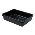 Quantum® 6.8 Gallon Black Polypropylene Ribbed Bottom Tote 21" L x 15" W x 5" Hgt.