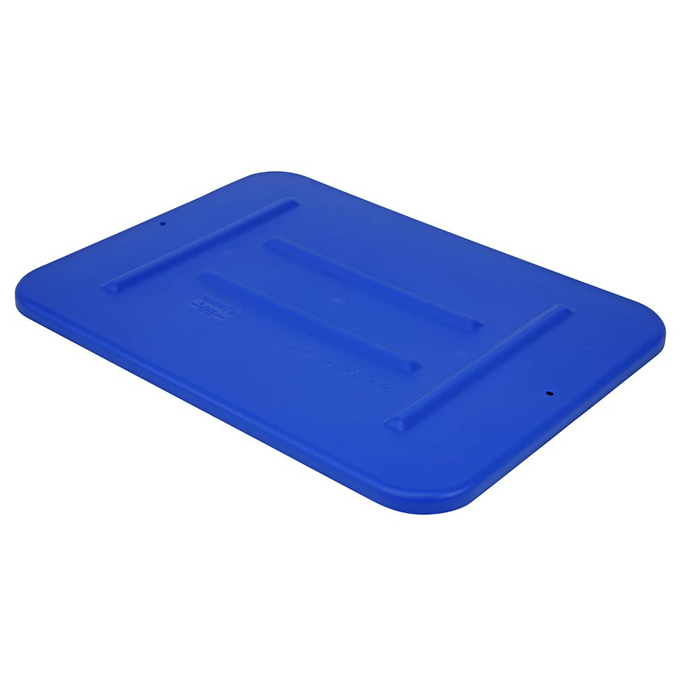 Quantum® Blue Polypropylene Snap-On Lid for 20" W x 15" L Ribbed Bottom Totes
