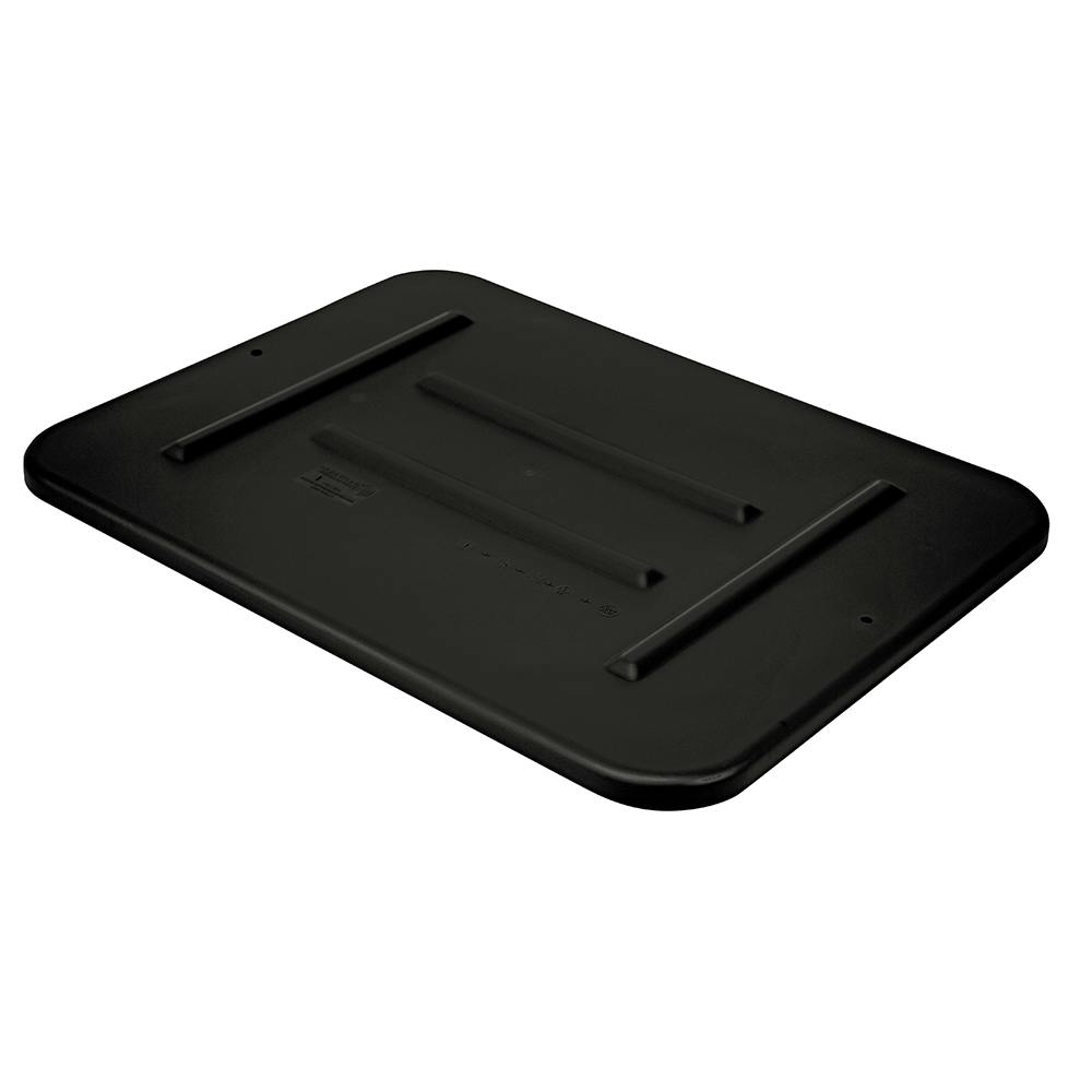 Quantum® Black Polypropylene Snap-On Lid for 21" W x 15" L Ribbed Bottom Totes