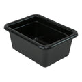 Quantum® 2.5 Gallon Black Polypropylene Flat Bottom Tote 12" L x 9" W x 5" Hgt.
