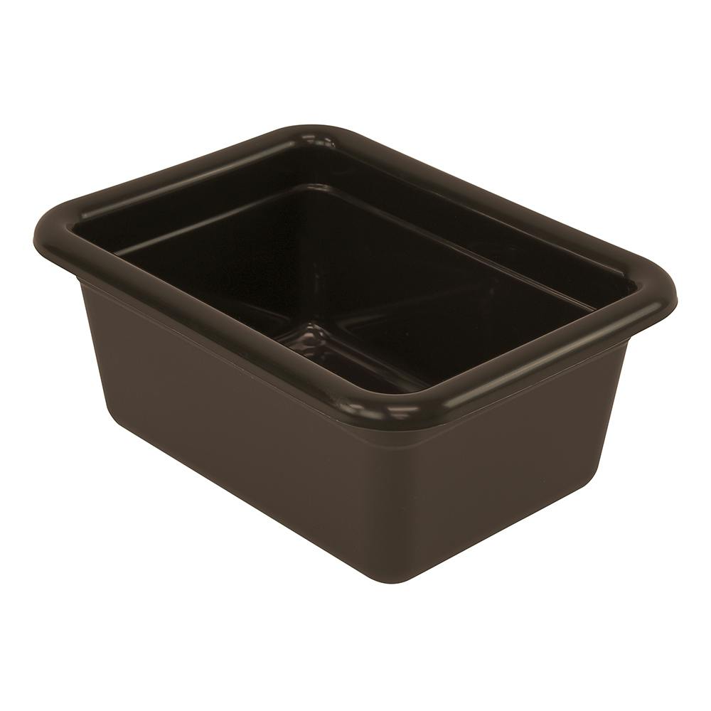 Quantum® 2.5 Gallon Brown Polypropylene Flat Bottom Tote 12" L x 9" W x 5" Hgt.