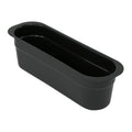 Quantum® 1.1 Gallon Black Polypropylene Flat Bottom Tote 14" L x 4" W x 4" Hgt.
