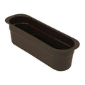 Quantum® 1.1 Gallon Brown Polypropylene Flat Bottom Tote 14" L x 4" W x 4" Hgt.