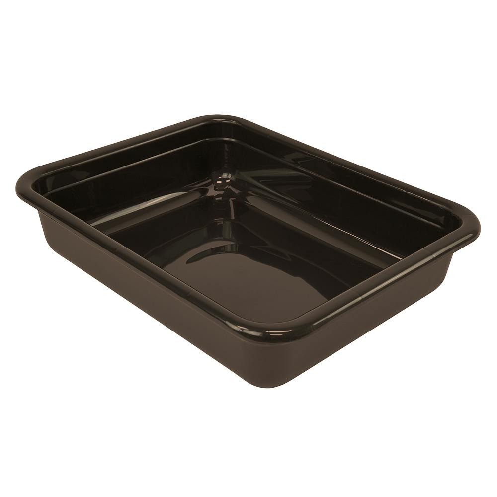 Quantum® 6.5 Gallon Brown Polypropylene Flat Bottom Tote 20" L x 15" W x 5" Hgt.