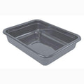 Quantum® 6.5 Gallon Gray Polypropylene Flat Bottom Tote 20" L x 15" W x 5" Hgt.