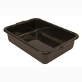 Quantum® 6.8 Gallon Brown Polypropylene Flat Bottom Tote with External Handles 21" L x 15" W x 5" Hgt.