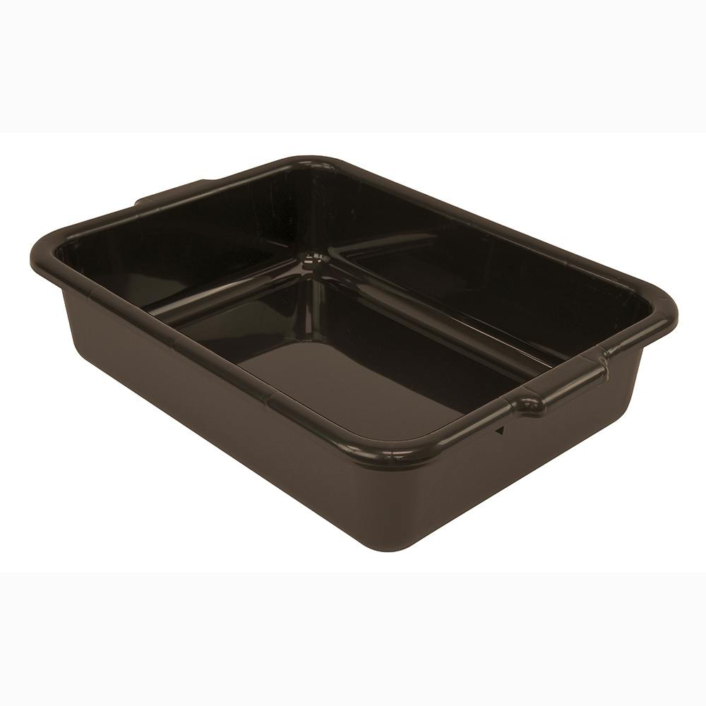 Quantum® 6.8 Gallon Brown Polypropylene Flat Bottom Tote with External Handles 21" L x 15" W x 5" Hgt.