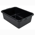 Quantum® 9.5 Gallon Black Polypropylene Flat Bottom Tote with External Handles 21" L x 15" W x 7" Hgt.