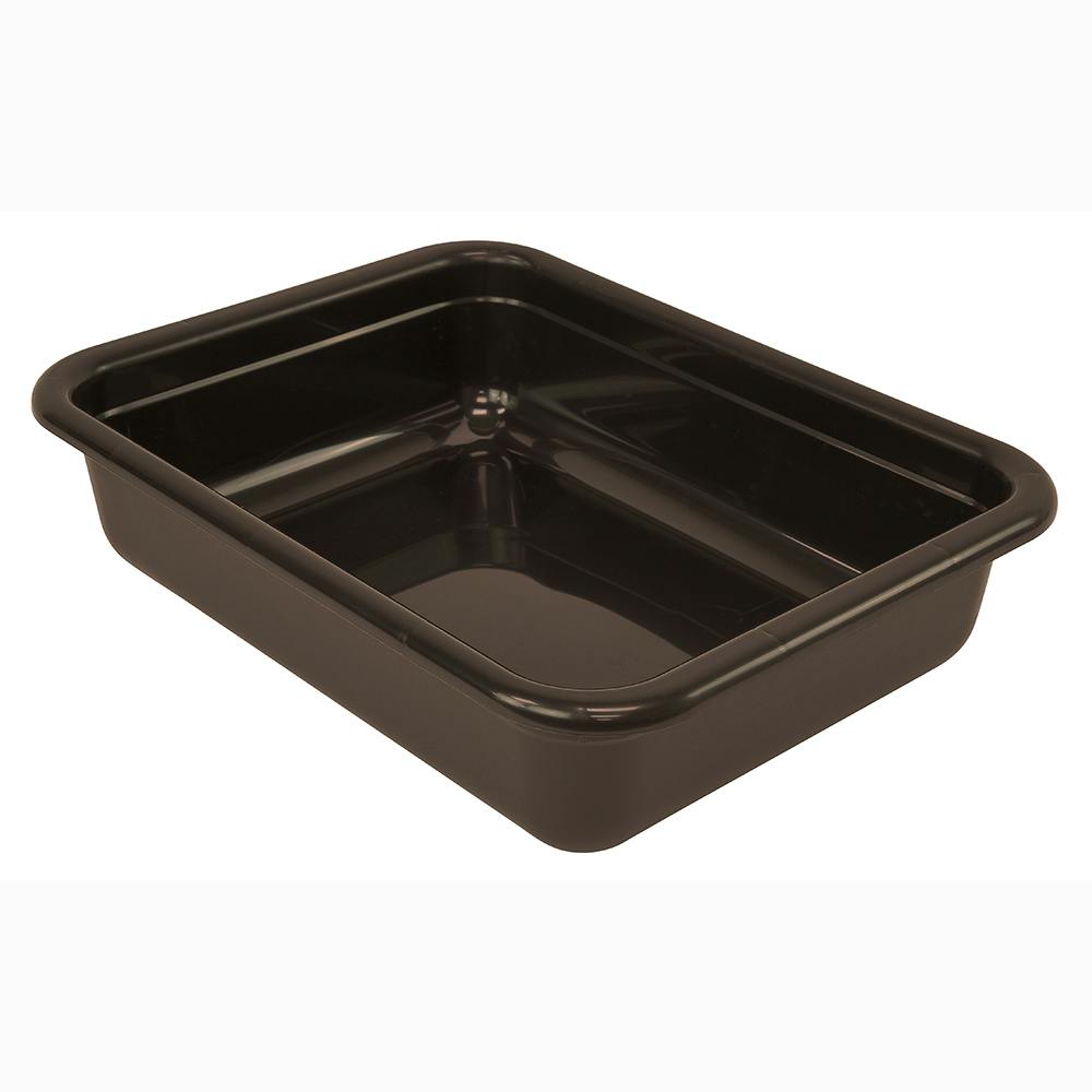 Quantum® 8 Gallon Brown Polypropylene Flat Bottom Tote with External Handles 21" L x 15" W x 5" Hgt.