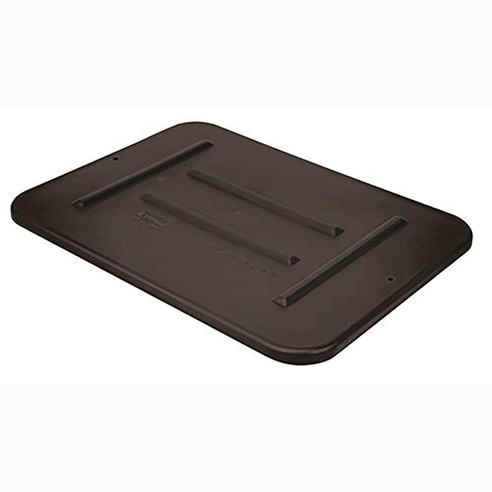 Quantum® Brown Polypropylene Lid for 20" W x 15" L Flat Bottom Totes