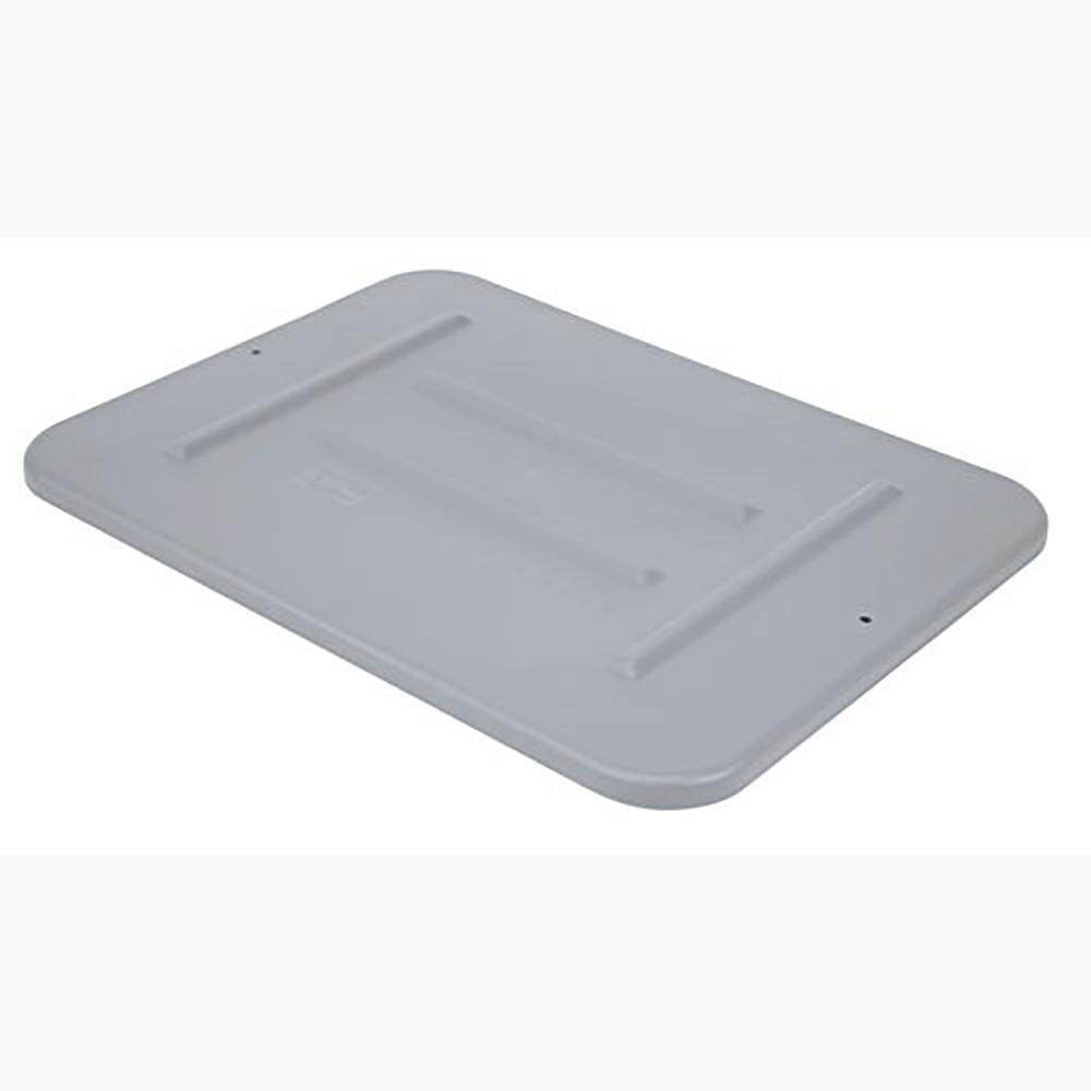 Quantum® Gray Polypropylene Lid for 20" W x 15" L Flat Bottom Totes