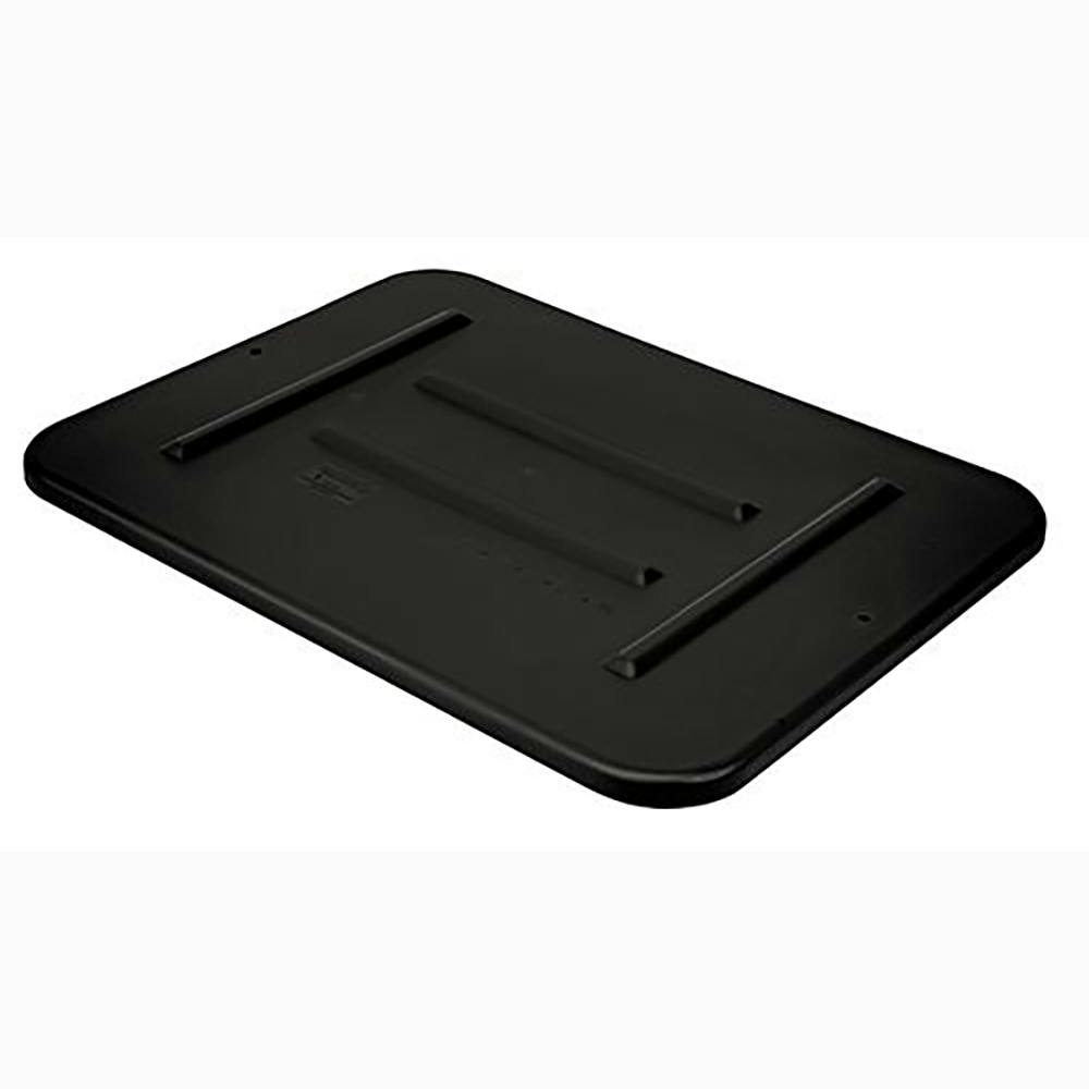 Quantum® Black Polypropylene Lid for 21" W x 15" L Flat Bottom Totes