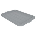 Quantum® Gray Polypropylene Lid for 21" W x 15" L Flat Bottom Totes