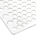 0.040" x 48" x 96" Silver Aluminum Perforated Sheet with Staggered Rows - 3/16" Round Holes on 1/4" Centers