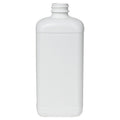 16 oz. White HDPE Blake Oblong Bottle with 28/400 Neck (Cap Sold Separately)