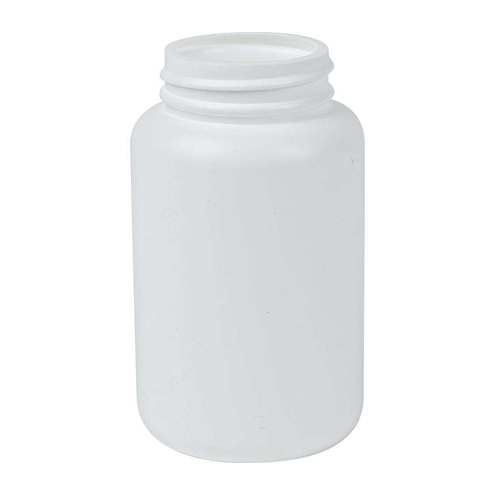 6.8 oz. (200cc) White HDPE Wide Mouth Packer Bottle with 45/400 Neck (Cap & Band Sold Separately)