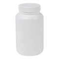 6.8 oz. (200cc) White HDPE Wide Mouth Packer Bottle with 45/400 White Ribbed Cap with F217 Liner