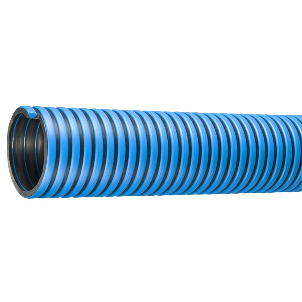 3" (76.2mm) ID x 3.6" OD Blue Tigerflex® Tiger™ TBLU™ Series EPDM Suction Hose