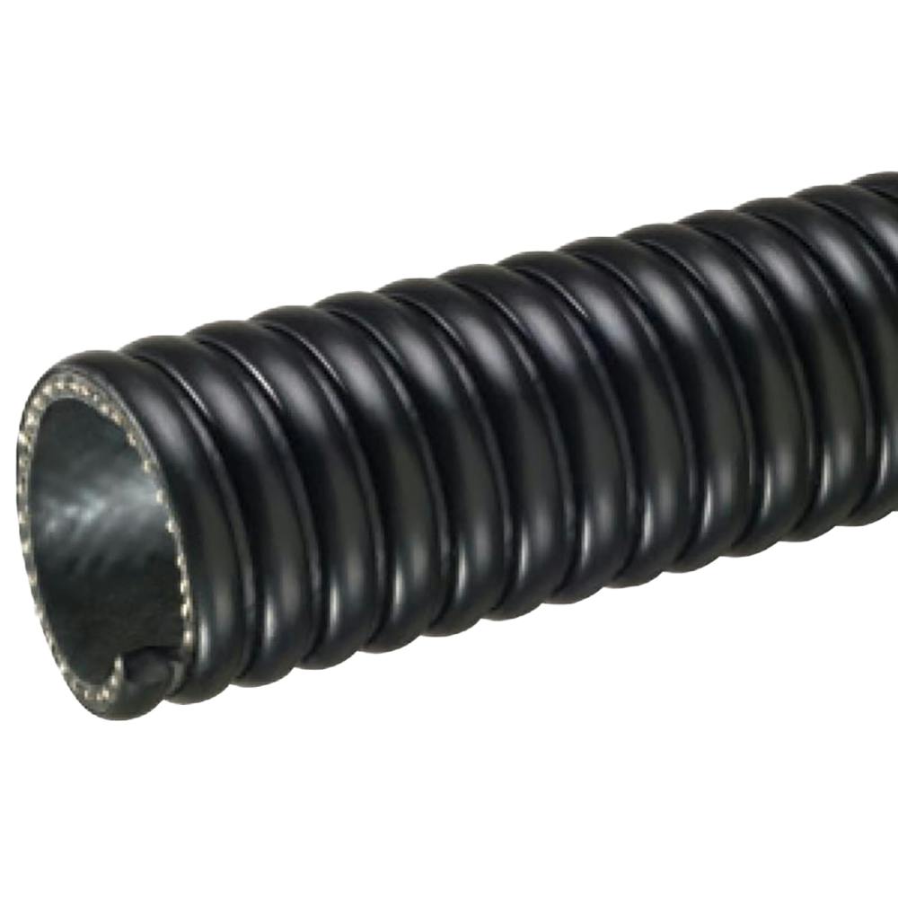 1-1/4" (31.8mm) ID x 1.7" OD Black Tigerflex® TSD™ Series Fabric-Reinforced EPDM Suction & Discharge Hose