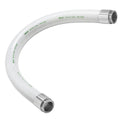 4" (102mm) ID x 4.52" OD Vena® SIL 655 Series White Dual Wire- & Braid-Reinforced Platinum-Cured Silicone Hose Assembly with 4" Tri-Clamp Fittings - 10' Length