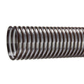 4" ID x 4.45" OD Tigerflex® BARK™ Series Standard-Duty Clear PVC Material Handling Hose with Brown Helix