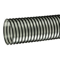 7" ID x 7.56" OD Tigerflex® Lawn King™ LKC™ Series Low-Temperature Clear PVC Ducting & Material Handling Hose with Black Helix - 50' Length