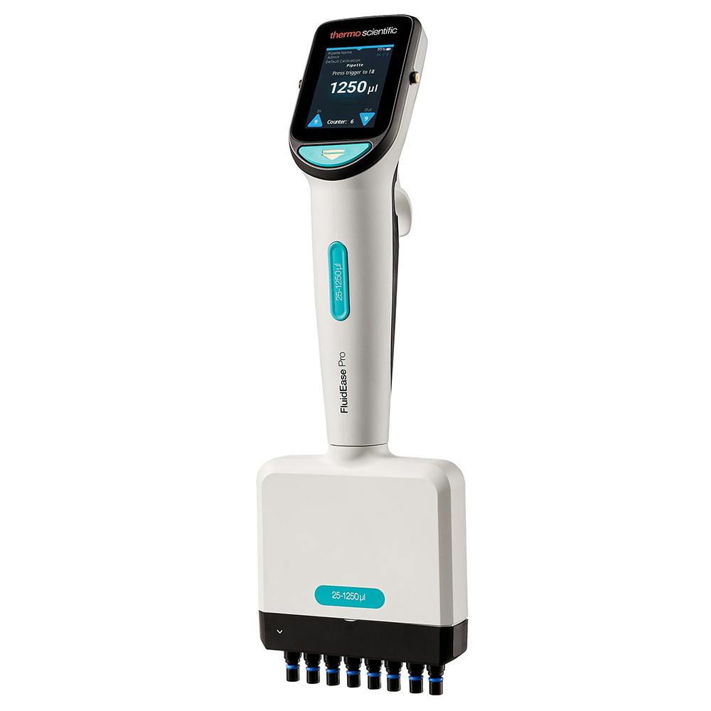 25 to 1250µL, 8 Channel, Thermo Scientific™ FluidEase™ Pro ClipTip™ Electronic Pipette