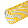 12" ID x 0.040" Wall Flex-Tube® PU Series Medium-Duty Clear Polyurethane Material Handling Hose with Yellow ABS Helix - 12' Length
