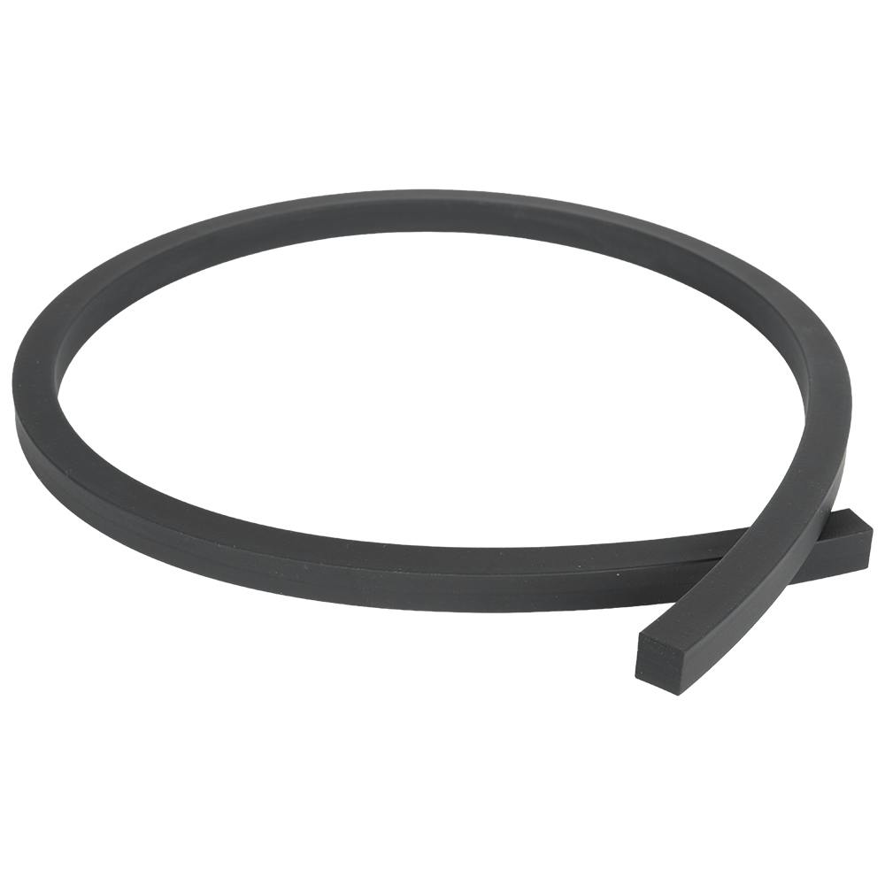 0.437" W x 0.437" Hgt. Black Buna-N Durometer 70A Square Cord Stock - 5' Length